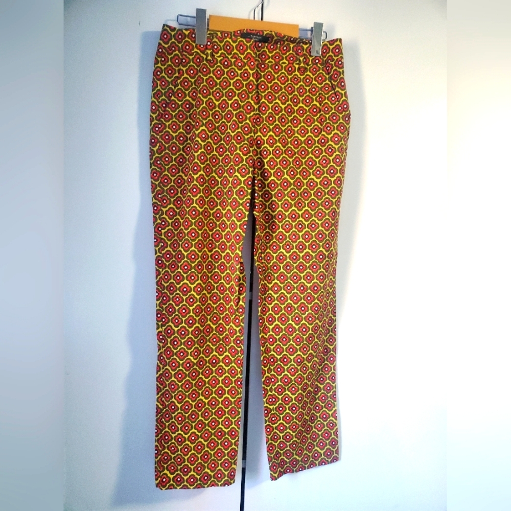 Weekend MaxMara Flower Pattern Stretch Pants Women's Large